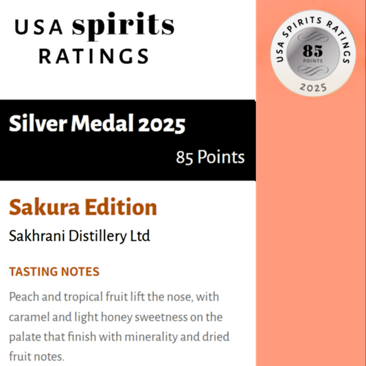 Sakura Edition Okinawa Whisky – Sakhrani Distillery Okinawa, Silver Medal — USA Spirits Ratings Award